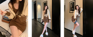 Knitted Dress Women Casual Long Sleeve ALODIA STORE