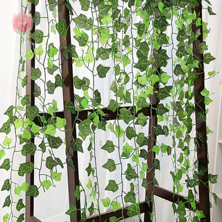 1Pc 230Cm Green Vine Silk Artificial Ivy Hanging Leaf Garland Plant Creeper Leaf Home Decor Wedding Bathroom Garden Decoration ALODIA STORE