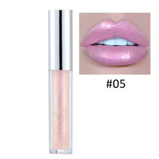 Plump Lip Gloss Lips Makeup Waterproof Long Lasting Holographic Mermaid Lip Tint Nude Moisturizer Glossy Glitter Liquid Lipstick ALODIA STORE