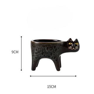 Cartoons Cat Flowerpot Animal Ceramic Flowerpot Cute Vase Cactus Succulent Plants Potted  Flower Arrangement Home Decoration ALODIA STORE