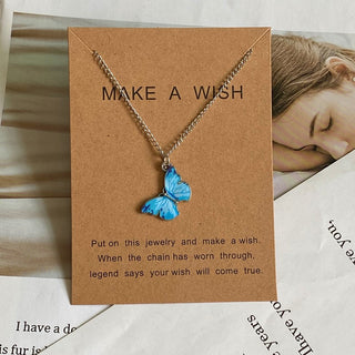 Fashion Women Necklace Korea Style New Butterfly Pendant Necklace Gift For Girl  Cute Lovely Neck Jewelry Wholesale Dropshipping ALODIA STORE