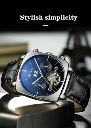 AILANG new watch men's automatic mechanical watch waterproof tourbillon black technology luminous fashion men's watch ALODIA STORE