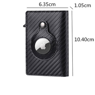 Top Carbon Fiber For Apple Airtag Wallet Men Business ID card ALODIA STORE