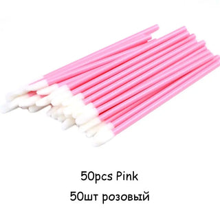 Disposable Lip Brushes 50pcs Eyelash Cleaning Makeup Removing Tools Lipstick Lip Gloss Mascara Wands Set Cosmetic Applicator ALODIA STORE