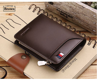WILLIAMPOLO Coin Purses Genuine Leather Men Wallet With Card Holder Short Purse Zipper Wallets Casual Standard Wallets PL293 ALODIA STORE