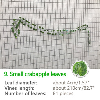 2.4M Silk Artificial Ivy Rattan Leaf Garland Plant Vine Home Wedding Bathroom Decoration Garden Festival Party Decor fake flower ALODIA STORE