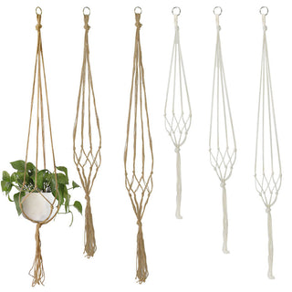 Macrame Handmade Plant Hanger Baskets Flower Pots Holder Balcony Hanging Decoration Knotted Lifting Rope Home Garden Supplies ALODIA STORE