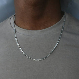 Fashion New Figaro Chain Necklace For Men Punk Silver Color Stainless Steel Long Necklace Men Hip Hop Jewelry Gift ALODIA STORE