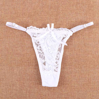 Women Thongs and G Strings Mini Thong Underwear Lace Panties Transparent Lingerie Briefs Women Sexy Adjustable Mujer ALODIA STORE