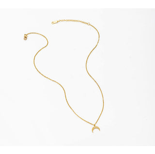 Wild&amp;Free Gold Plated Triangle Moon Star Pendant Necklace For Women Girls Short Geometric Charm Necklace ladies gift ALODIA STORE