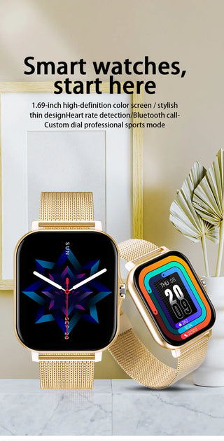 Full Touch Sport Smart Watch Men Women Heart Rate Fitness Tracker Bluetooth call Smartwatch wristwatch GTS 2 P8 plus watch+Box ALODIA STORE