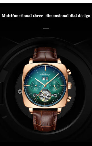 AILANG new watch men's automatic mechanical watch waterproof tourbillon black technology luminous fashion men's watch ALODIA STORE
