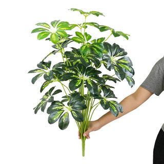 75cm 24Fork Fake Plants Large Artificial Monstera Tree Branch Plastic Tropical Palm False Turtle Leaf For Home Garden Room Decor ALODIA STORE