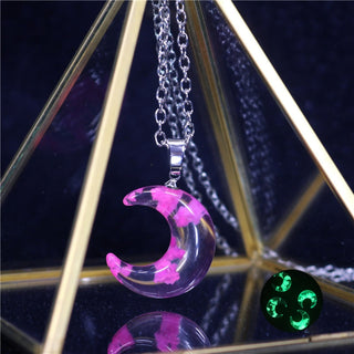 Chic Transparent Resin Rould Ball Moon Pendant Necklace Women Blue Sky White Cloud Chain Necklace Fashion Jewelry Gifts for Girl ALODIA STORE