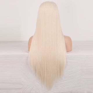 Charisma Blonde Wig Synthetic Lace Front Wig for Women Long Silky Straight Hair Natural Hairline Side Part Cosplay Wigs ALODIA STORE