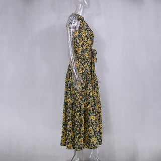 Summer Long Dress Polka Dot Casual Dresses Black Sexy Halter Strapless New 2023 ALODIA STORE