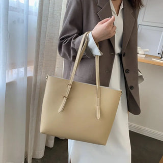 2pcs/Set PU Leather Handbag Women Large Capacity Casual Shoulder bags