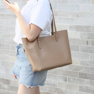 Women's bag 2021 new big bag fashion classic first layer cowhide one-shoulder commuter handbag ALODIA STORE