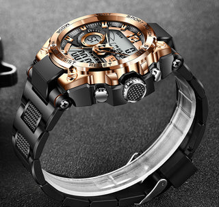 LIGE Digital Men Military Watch 50m Waterproof Wristwatch LED Quartz Clock Sport Watch Male Big Watches Men Relogios Masculino ALODIA STORE