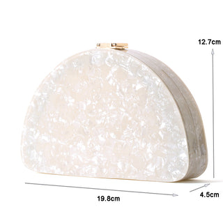 Semicircle Acrylic Wallet Women Evening Clutches Design Bag ALODIA STORE