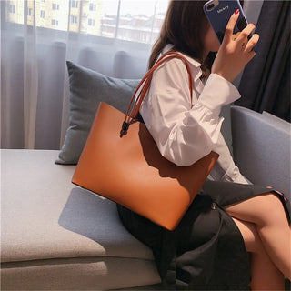 Solid Color Half Moon Bag PU Leather Shoulder Bags for Women 2021 Large Capacity Female Casual Tote High Quality Brand Handbags ALODIA STORE