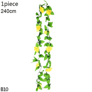 Wisteria Artificial Flower Vine Ivy Leaf Garland Silk Rose Flowers Rattan String Vine Wedding Arch Flower Home Garden Decoration ALODIA STORE