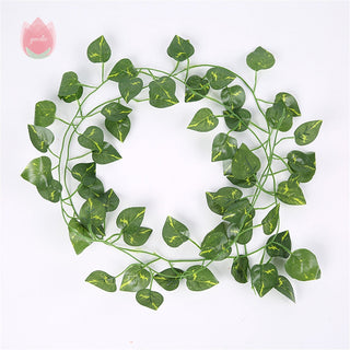 1Pc 230Cm Green Vine Silk Artificial Ivy Hanging Leaf Garland Plant Creeper Leaf Home Decor Wedding Bathroom Garden Decoration ALODIA STORE