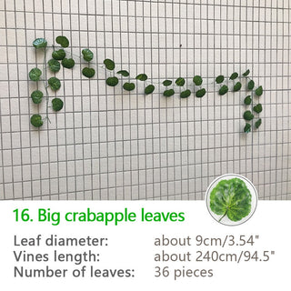 2.4M Silk Artificial Ivy Rattan Leaf Garland Plant Vine Home Wedding Bathroom Decoration Garden Festival Party Decor fake flower ALODIA STORE