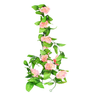 Wisteria Artificial Flower Vine Ivy Leaf Garland Silk Rose Flowers Rattan String Vine Wedding Arch Flower Home Garden Decoration ALODIA STORE