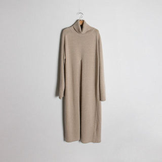 2023 Korean Style Turtleneck Long fall winter Sweater Dress Side split Female Pullover mujer sueteres ALODIA STORE