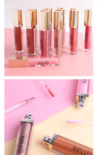IMAGIC Lipgloss Matte 20 Colors Lip Gloss Velvety Lipstick Liquid Matte Waterproof Lip Tint Full &amp; rich Sexy Lip Makeup Cosmetic ALODIA STORE