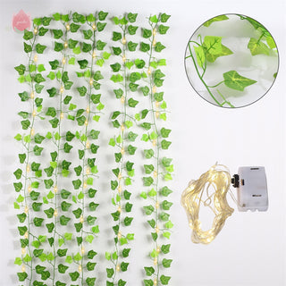 1Pc 230Cm Green Vine Silk Artificial Ivy Hanging Leaf Garland Plant Creeper Leaf Home Decor Wedding Bathroom Garden Decoration ALODIA STORE