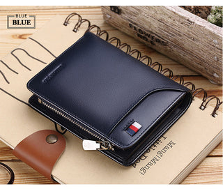WILLIAMPOLO Coin Purses Genuine Leather Men Wallet With Card Holder Short Purse Zipper Wallets Casual Standard Wallets PL293 ALODIA STORE