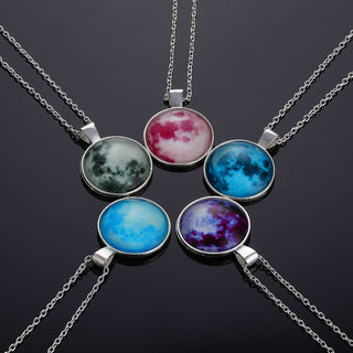 ZOVOLI Vintage Moon Luminous Glowing Moonstone Pendant Necklace Women Jewelry Long Chain Lotus Buddha Pendant Necklaces Gifts ALODIA STORE