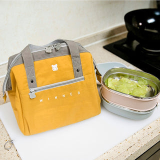 Portable Lunch Bag New Thermal Insulated Lunch Box Tote Cooler Bag Bento Pouch Lunch Container School Food Storage Bags ALODIA STORE