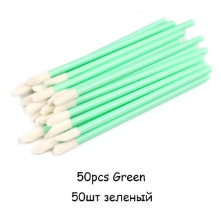 Disposable Lip Brushes 50pcs Eyelash Cleaning Makeup Removing Tools Lipstick Lip Gloss Mascara Wands Set Cosmetic Applicator ALODIA STORE