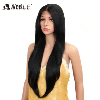 Noble Hair Synthetic Lace Front Wig Long straight 28 Inch Lace Wig Ombre Blonde Wig Heat Resistant Wigs For Women Lace Front Wig ALODIA STORE