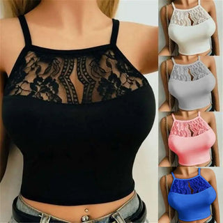 Women Lace Sexy Vest Strap Fashion Camisole Sleeveless T-Shirt Underwear Tank Tops Lady Korean Casual Women Summer Tank Croptop ALODIA STORE