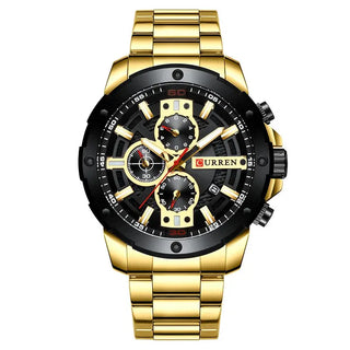 CURREN Men Watch Top Brand Stainless Steel Mens Watches Chronograph Quartz Watch Men Sports Clock Relogio Masculino Reloj Hombr ALODIA STORE