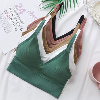 Women Sexy Crop Tops Tube Top Female Streetwear Sleeveless Camis Seamless Sports Lingerie Tee Bra Crop Top Bandeau Top Tank ALODIA STORE