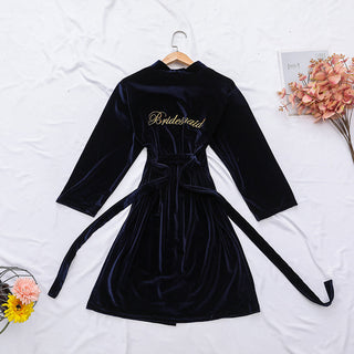 Women Sexy Bride Wedding Robe Sleepwear Velvet Intimate Lingerie women sexy ALODIA STORE