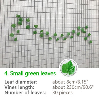 2.4M Silk Artificial Ivy Rattan Leaf Garland Plant Vine Home Wedding Bathroom Decoration Garden Festival Party Decor fake flower ALODIA STORE