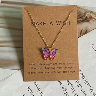 Fashion Women Necklace Korea Style New Butterfly Pendant Necklace Gift For Girl  Cute Lovely Neck Jewelry Wholesale Dropshipping ALODIA STORE