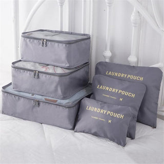 6Pcs/Set Travel Bag Men And women Packing Cubes Unisex Travel Storage Bags Kit ALODIA STORE