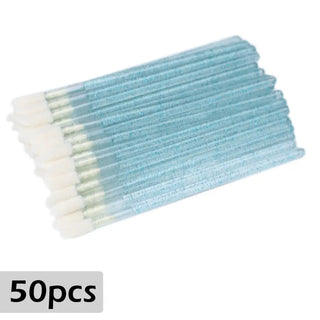 Disposable Lip Brushes 50pcs Eyelash Cleaning Makeup Removing Tools Lipstick Lip Gloss Mascara Wands Set Cosmetic Applicator ALODIA STORE