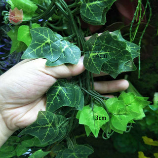 1Pc 230Cm Green Vine Silk Artificial Ivy Hanging Leaf Garland Plant Creeper Leaf Home Decor Wedding Bathroom Garden Decoration ALODIA STORE