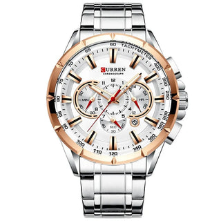 Curren Men’s Watches Top Brand Luxury Chronograph Quartz Men Watch Waterproof Sport Wrist Watch Men Stainless Steel Male Clock ALODIA STORE