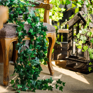 Wisteria Artificial Flower Vine Ivy Leaf Garland Silk Rose Flowers Rattan String Vine Wedding Arch Flower Home Garden Decoration ALODIA STORE