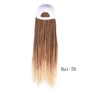 Box Braids Baseball Cap Wig 24inch Long Synthetic Braid Wigs Hat with Braiding Hair Extensions For Black Women Adjustable Size ALODIA STORE