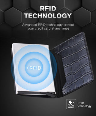 Men Smart Wallet Rfid Safe Anti-theft Holder Women Small Purse Bank ID Cardholder Metal ALODIA STORE